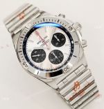 Superclone Breitling Rouleaux Bracelet GF Factory Breitling Chronomat 42 Copy Watch White Dial 